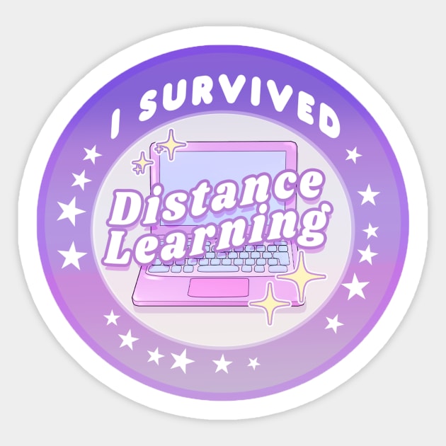 I Survived Distance Learning Badge Sticker by VelvepeachShop